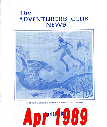 April 1989 Adventurers Club News Cover